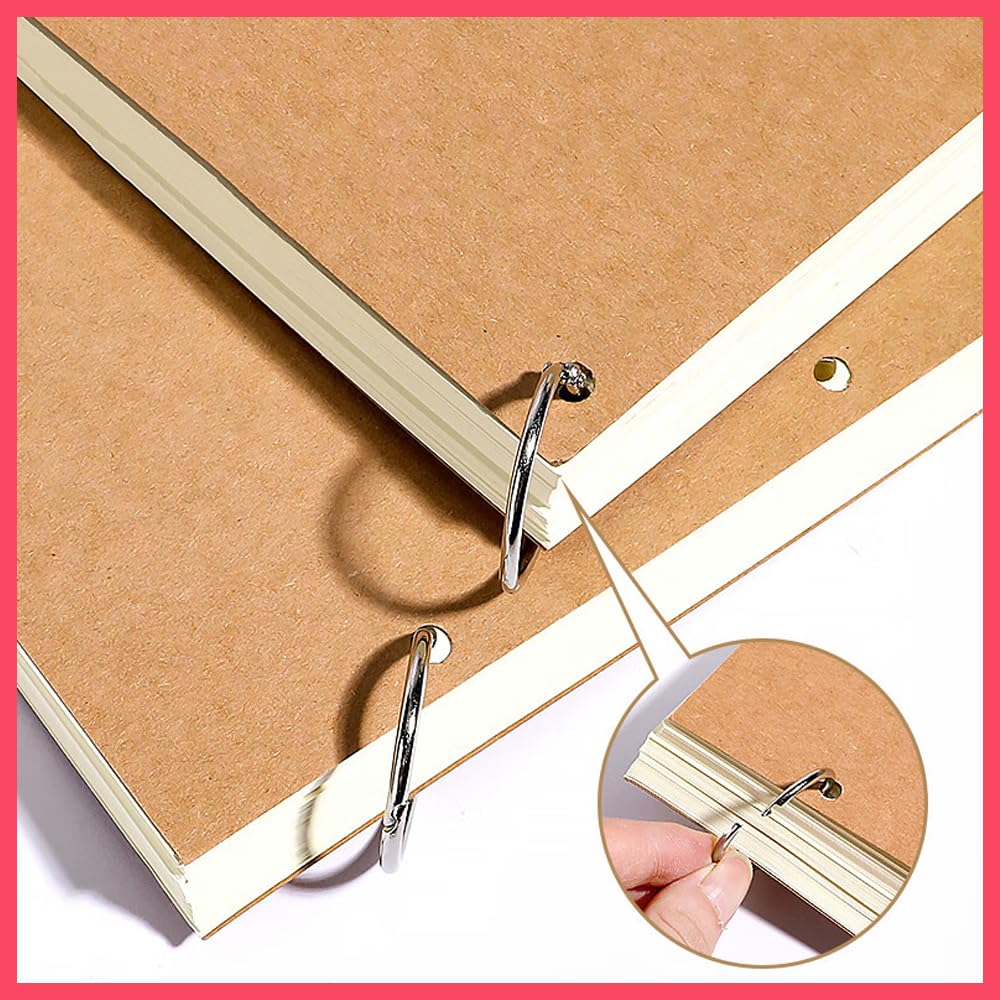 Set Anelli Metallici Apribili 20mm 25mm per Raccoglitore Fogli Quaderni Album