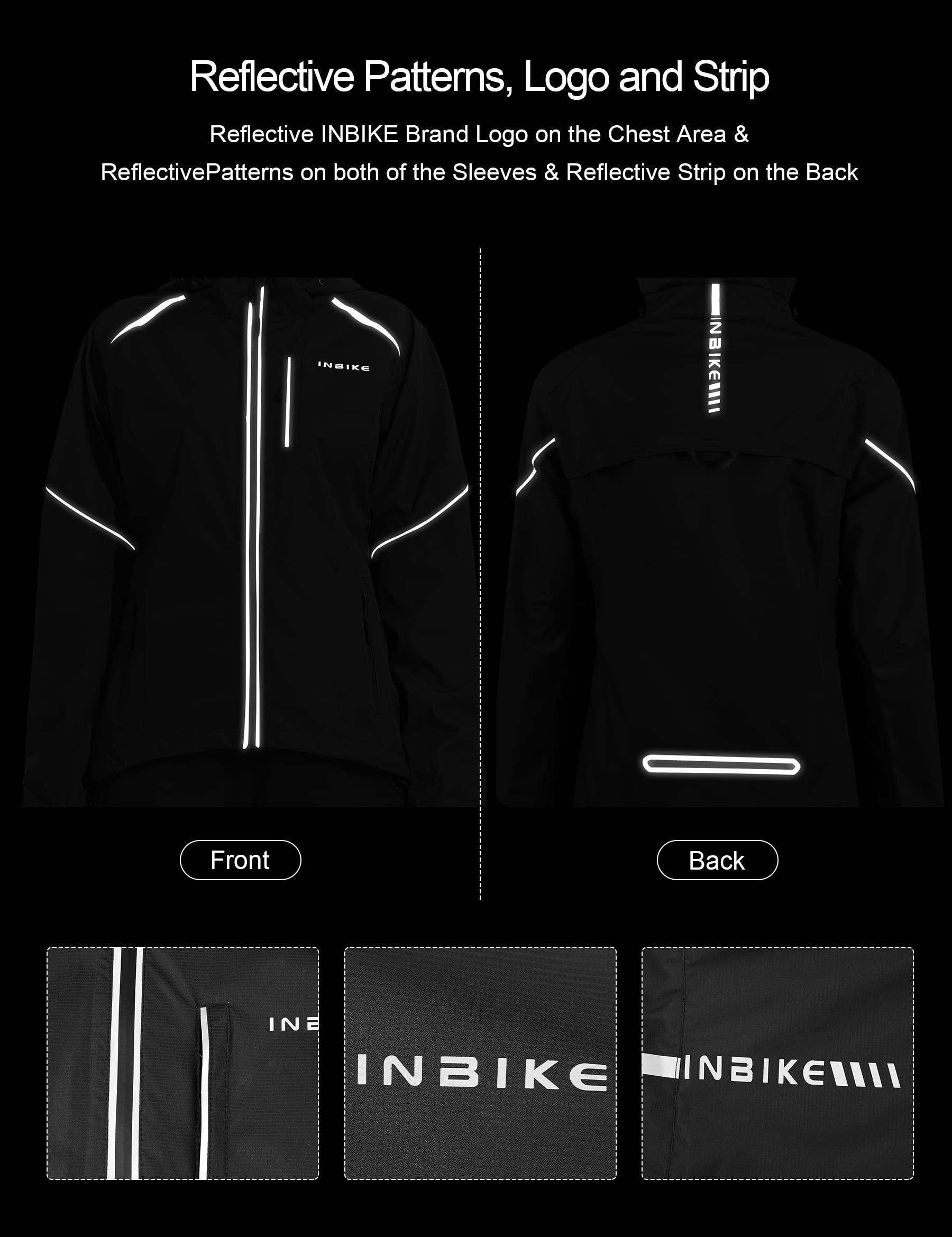 INBIKE Veste de Pluie Cyclisme pour Femme Imperméable Tenue Intersaison Respirant Légère Coupe-Vent Femme Imperméable Sport de Plein Air WB810