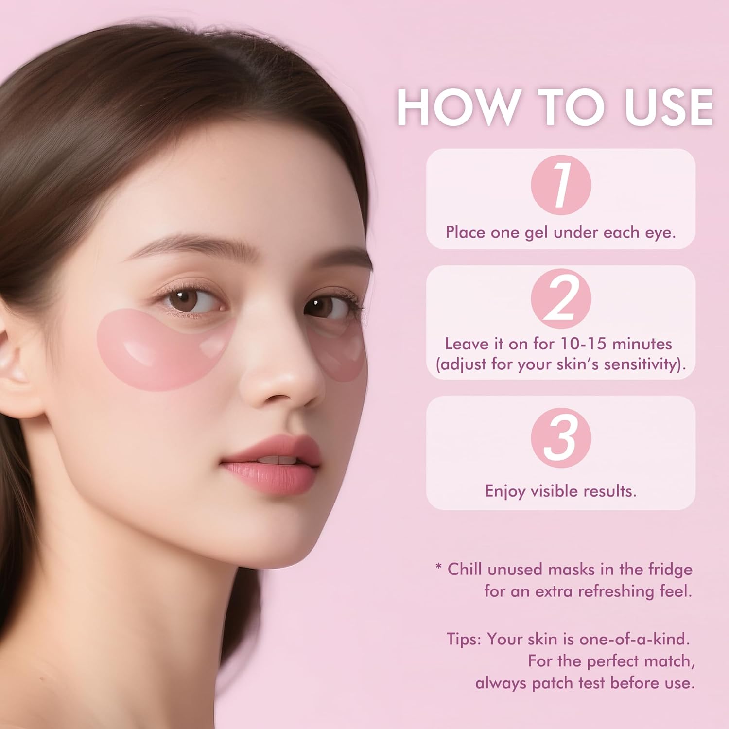 Under Eyes Patches, 40 Pairs Rose Hydrogel Eye Mask for Puffy Eyes and Dark Circles with Rose Essence, Hyaluronic Acid & Niacinamide, Deep Hydrating Eye Treatment for Men & Women - Image 7