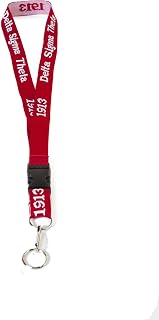 Delta Sigma Theta Sorority New Woven Embroidered Lanyard