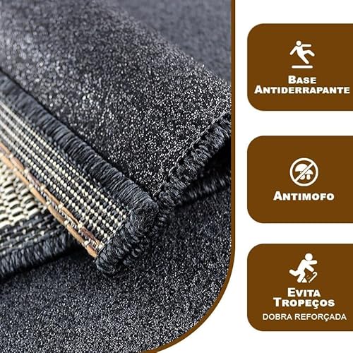 1 Tapete Sisal Luxo Antimofo Antiderrapante Js Mo56 50x80