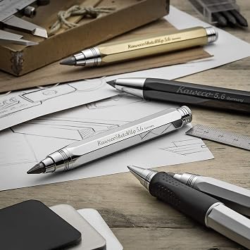Kaweco SKETCH UP Clutch Pencil 5.6 mm 5B Black with Lead Refill I Pencil 10.5 cm