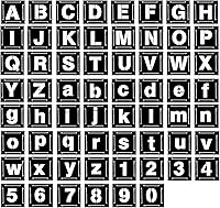 Vista 1 de Eage Plantillas de letras de 1 pulgada para pintar, 62 plantillas de números de letras de plástico reutilizables, kit de plantillas entrelazadas