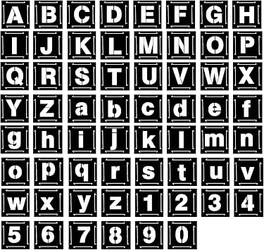 Eage 1 Inch Letter Stencils for Painting, 62 Pcs Reusable Plastic Letter Number Stencils, Interlocking Template Kit for Painting on Wood, Wall, Fabric, Rock, Chalkboard, Signage