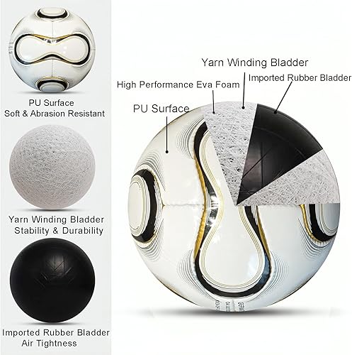 Miniatura 6 de Copa del Mundo 2006 - Réplica del balón de fútbol de 2006, icónica pelota de partido de Alemania, perfecta para jugar, coleccionistas y un gran