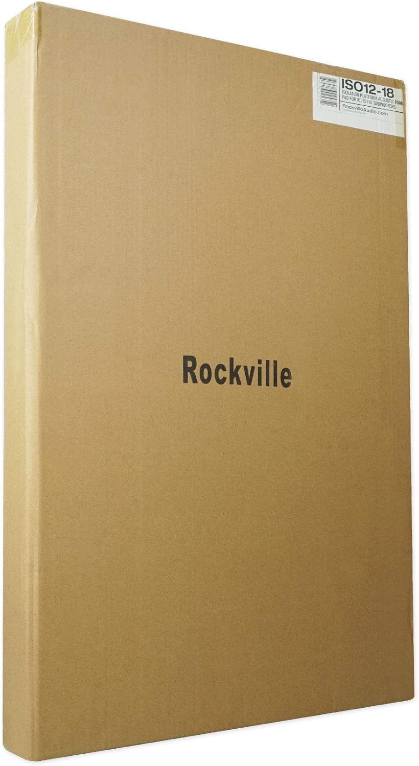 Rockville ISO 12-18 Isolation Platform Acoustic Riser Pad for 12"/15"/18" Subwoofers, Vibration Reduction, Bass Clarity, Non-Slip Design, for Home Theater and Studio Audio