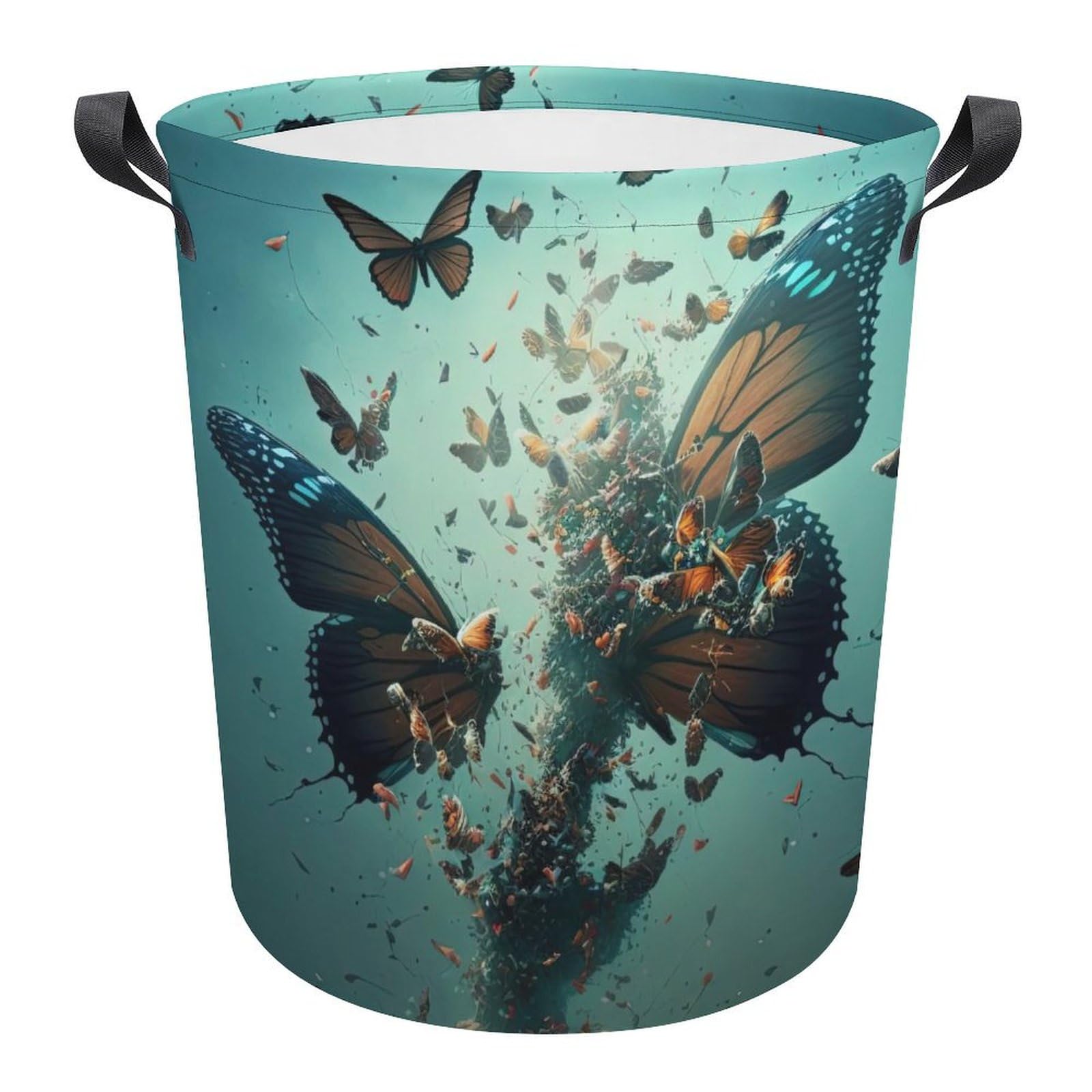 Cesta para la colada bohemia de mariposas cubo de orden para dormitorio infantil