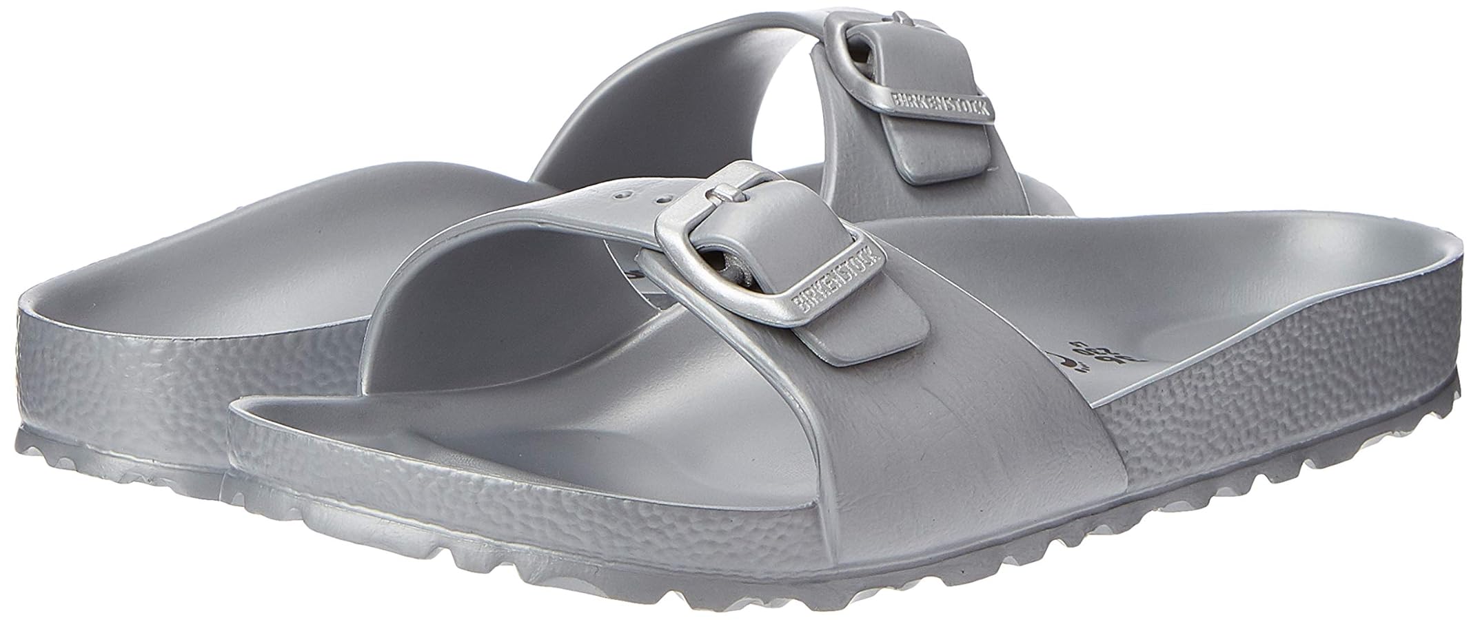 【新品未使用】BIRKENSTOCK Madrid BS Silver 38 Madrid Synthetics in Color Washed Metallic Silver