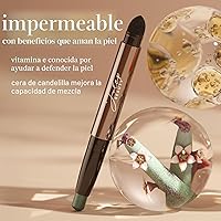 Vista 6 de Julep Sombra de ojos 101 Crema a Polvo Barra de Sombra Impermeable - Stone Matte - Larga duración, a prueba de pliegues, sombra de ojos mate