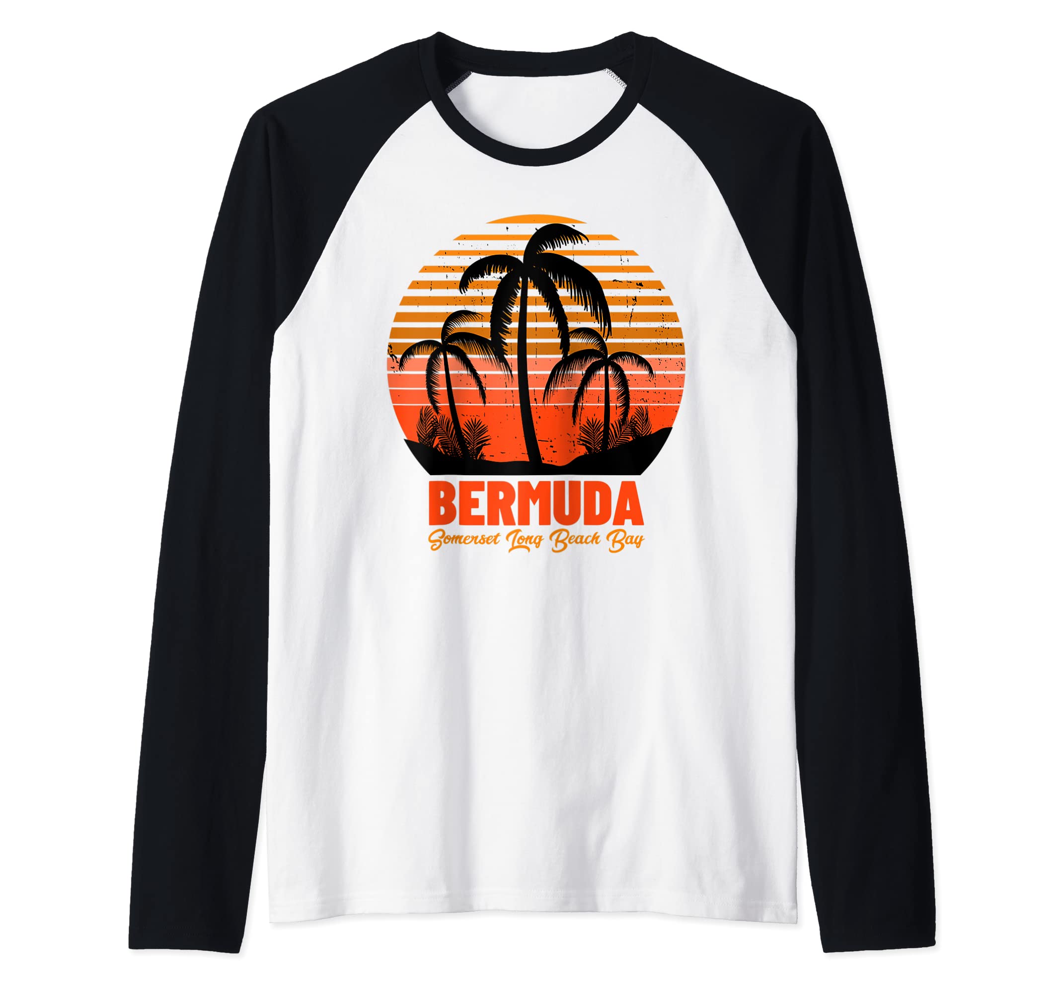 Somerset Long Beach Bay Bermuda Raglan Baseball Tee