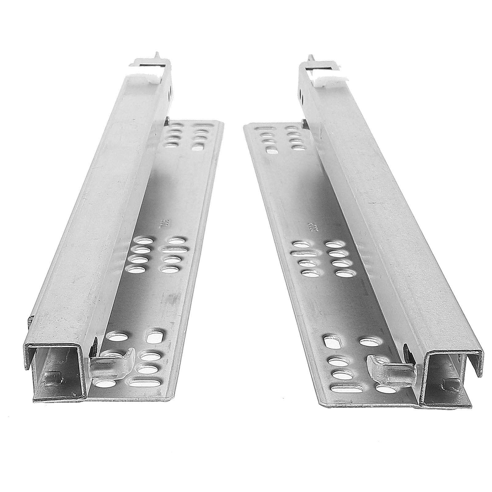 Jvnalwnkv One Color Cabinet Drawer Slide Rail,2Pcs Full Extension Tracks Soft Close Silent Bottom Mount, 12-Inch Thickened Under Slides