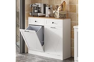 Trash Can Hider - Hide Your Trash Can with Free Standing Recycling Cabinet