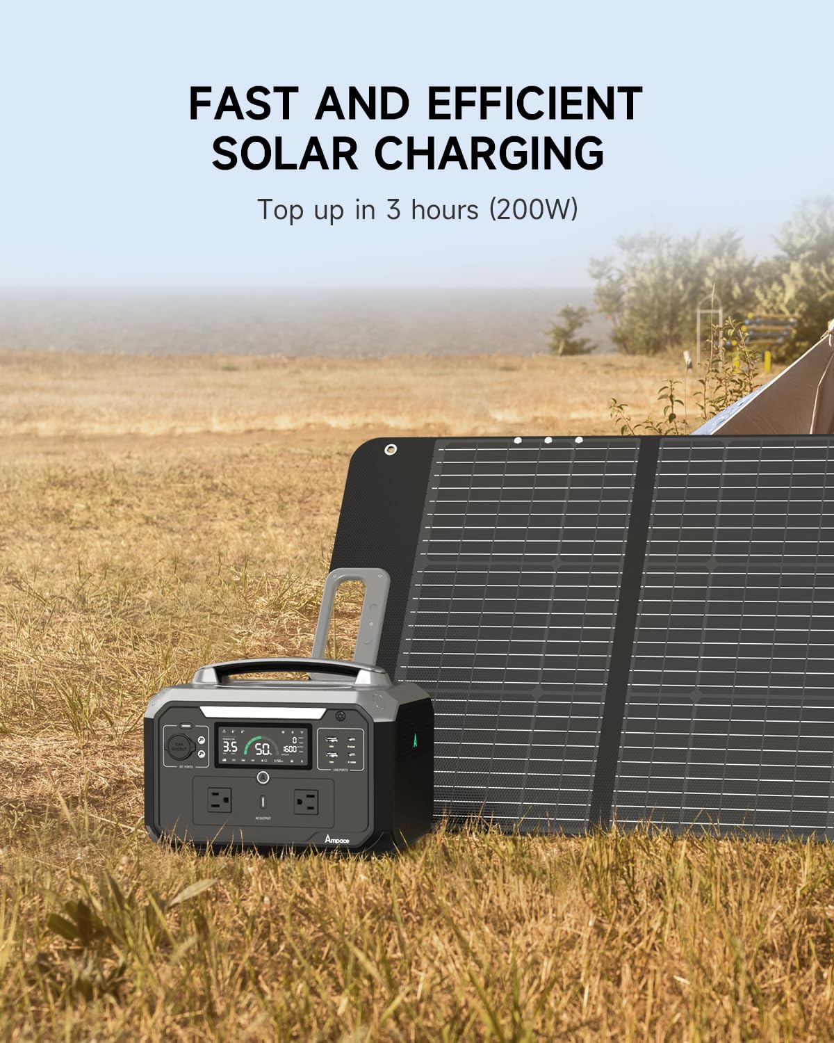 Amazon.com : Ampace Andes 600 Pro Solar Generator 584Wh SiCPrime  