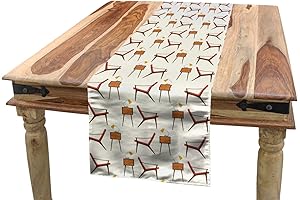 Ambesonne Mid Century Modern Table Runner