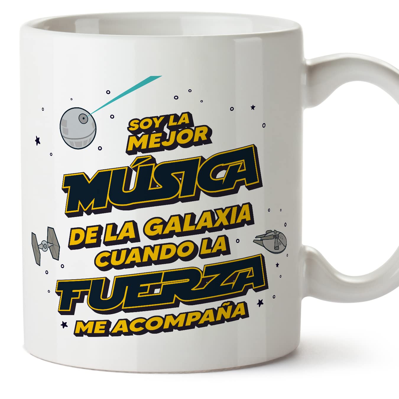 MUGFFINS Tazas para JEFE hombre - En Español - Mejor de la Galaxia Cuando Fuerza me Acompaña - 11 oz / 330 ml - Regalo original y divertido — view 51