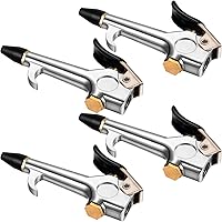 Honoson 4-Pack 1/4 NPT Lever Blow Guns with Rubber Safety Tips - Durable Dust Cleaning Air Nozzles for Garage Shop Industry