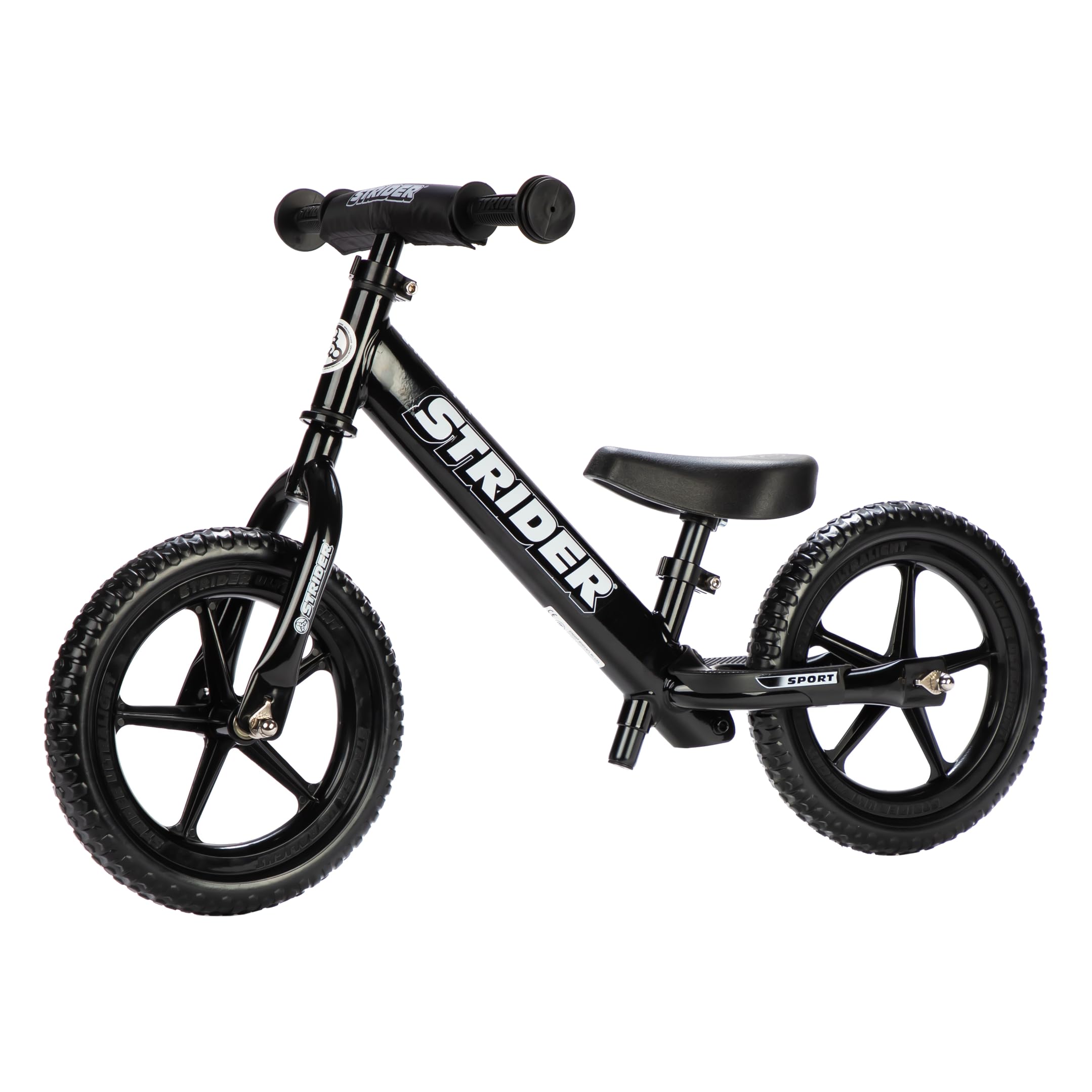 Strider 12 Sport No Pedal Balance Bike for Kids Ages 14 Years Black | No-Pedal Balance Bike for Toddlers Safety Pad Adjustable Seat and Handlebars Lightweight Frame Never-Flat Tires product thumbnail 3