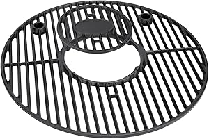 QuliMetal 19.5" Cast Iron Round Grill Grate Grid for Akorn Kamado Ceramic...