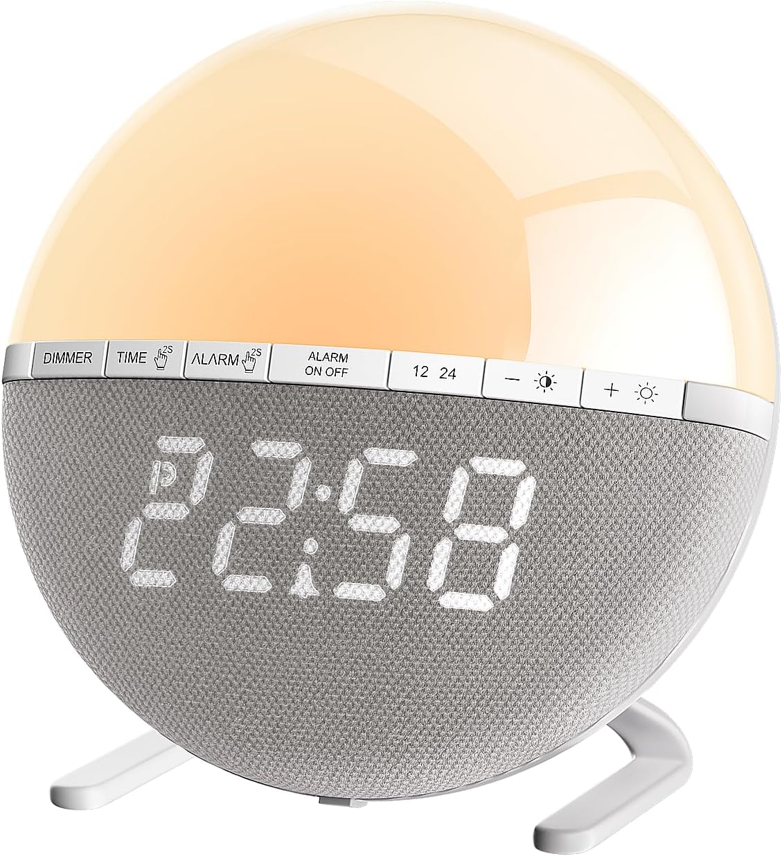 Sunrise Alarm Clock for Bedrooms – Gentle Wake Up Light with Soothing Night Light & Ambient Sounds, Alarm Clock for Heavy Sleepers, Shift Workers, Kids & Adult, Relaxing Bedside Lamp Gift