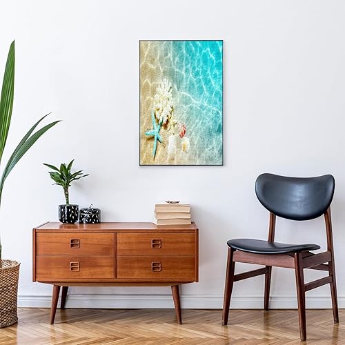 Miniatura 6 de Starfish Coral Seashell - Rompecabezas de playa de verano para adultos, 1000 piezas, rompecabezas vertical, exquisita experiencia de juego de