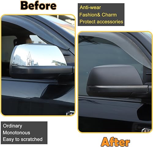 Miniatura 2 de CHEAYAR Tapa para espejo retrovisor de puerta compatible con Toyota Tundra 2014-2021, accesorios de automóvil, opaco, mate, cubierta de espejo
