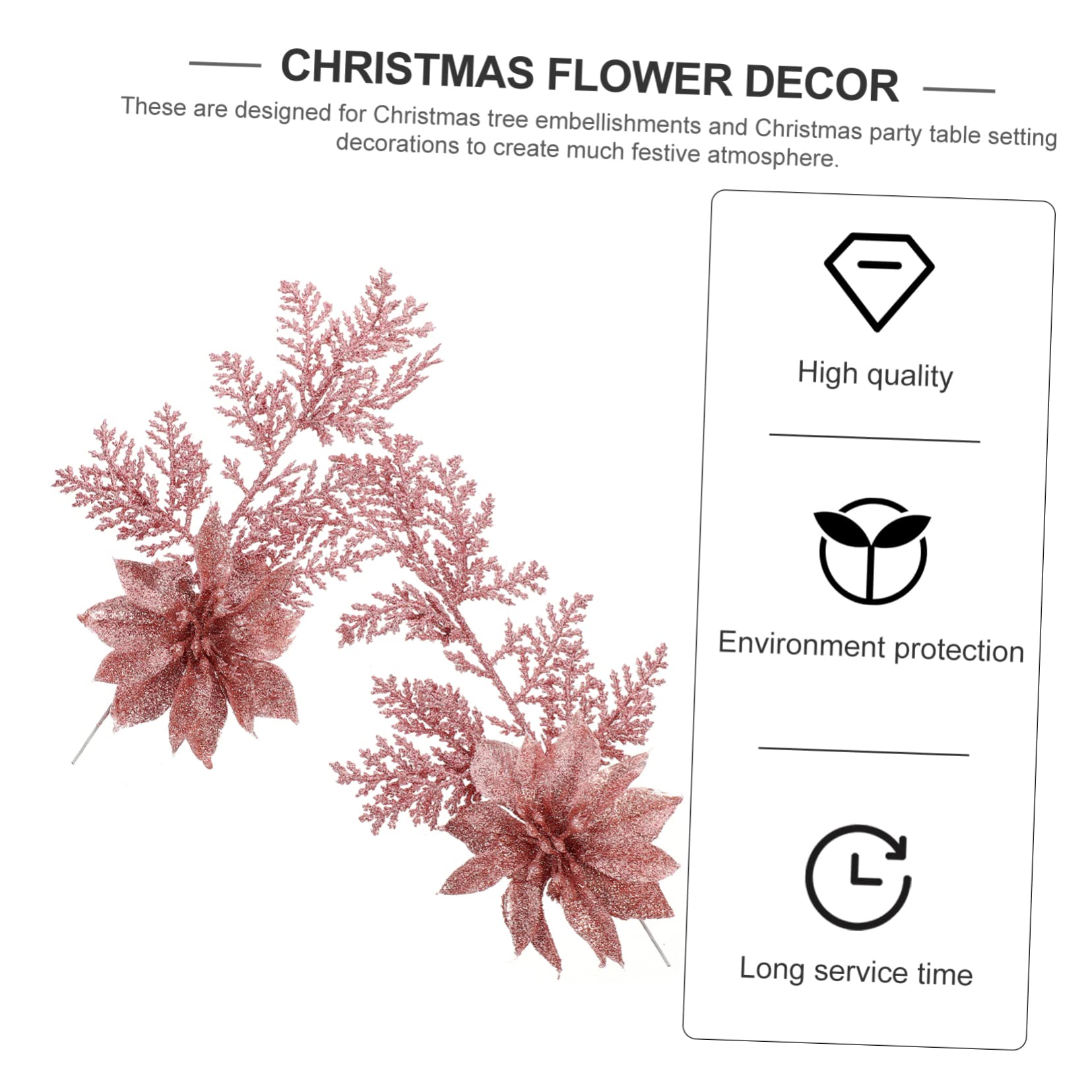 Zerodeko 3 Set Di Fiori Di Simulazione Di Natale Rami Di Pino Artificiali Fiori Finti Decorativi Forniture Per Alberi Festivi Per Decorazioni 6 Pezzi * 3