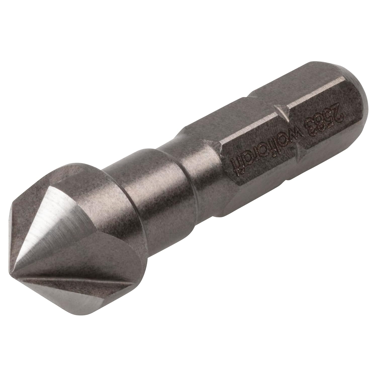 wolfcraft 2583000 HSS Conical Countersink, Ø 10 mm, Hexagon Shank I 2583000 I for Precise countersinking of Drill Holes for Flush Screw Connections in Metal and Plastic