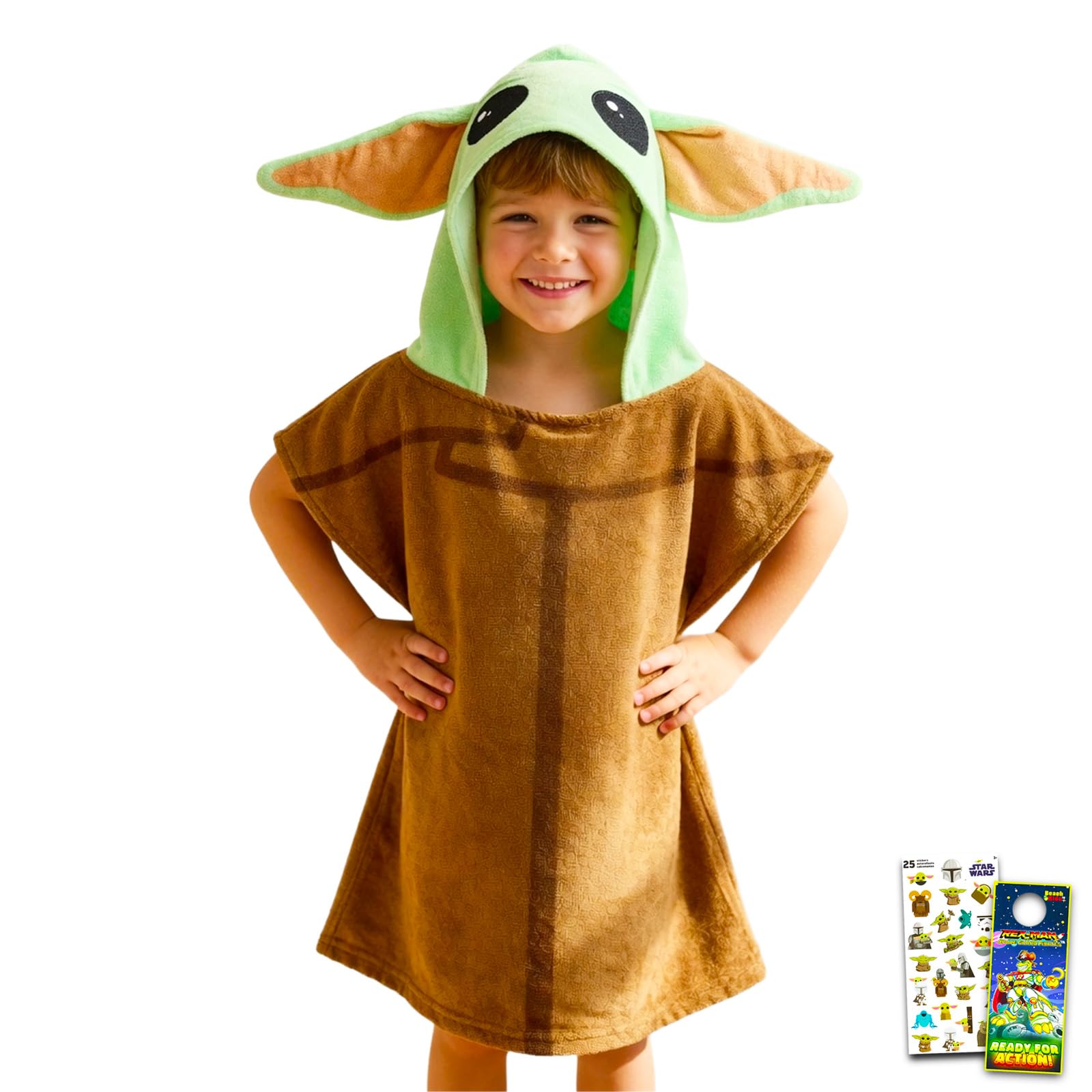 Serviette à capuche Baby Yoda Star Wars - Fini les frissons de votre enfant au bain