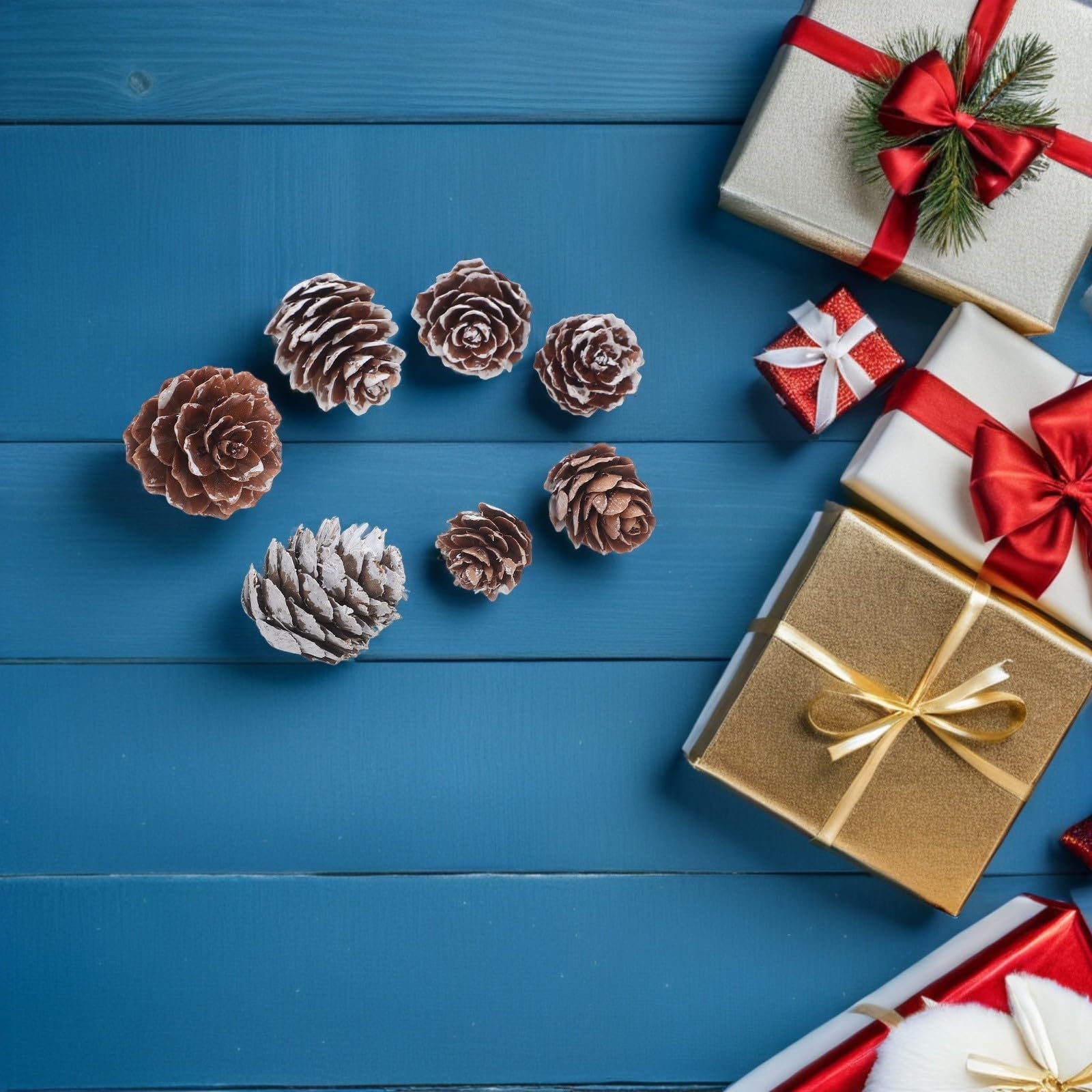 Toyvian 400 Stück Kleine Handgefertigte Kiefernzapfen Dekoration für | Leicht, Wiederverwendbar und Einfach Aufzuhängen, Rustikale Optik für Kamin, Weihnachten und Bastelarbeiten