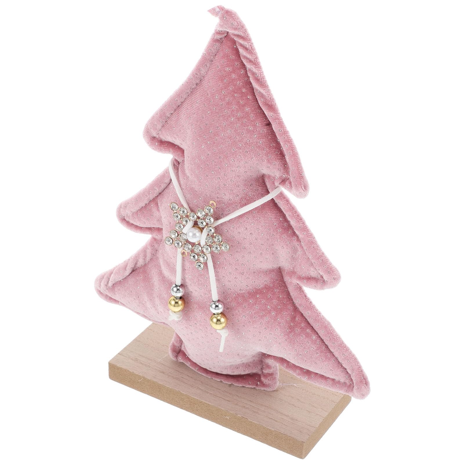 Toyvian 5 Piezas Árbol de Navidad de Mesa Rosa, Figura Decorativa Navideña