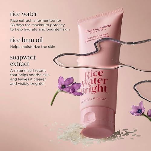 Miniatura 7 de The Face Shop Rice Water Bright Light Face Cleansing Foam  Refreshing Face Wash for All Skin Type  Makeup  Dead Skin Removal Skin Clearing Hydrating