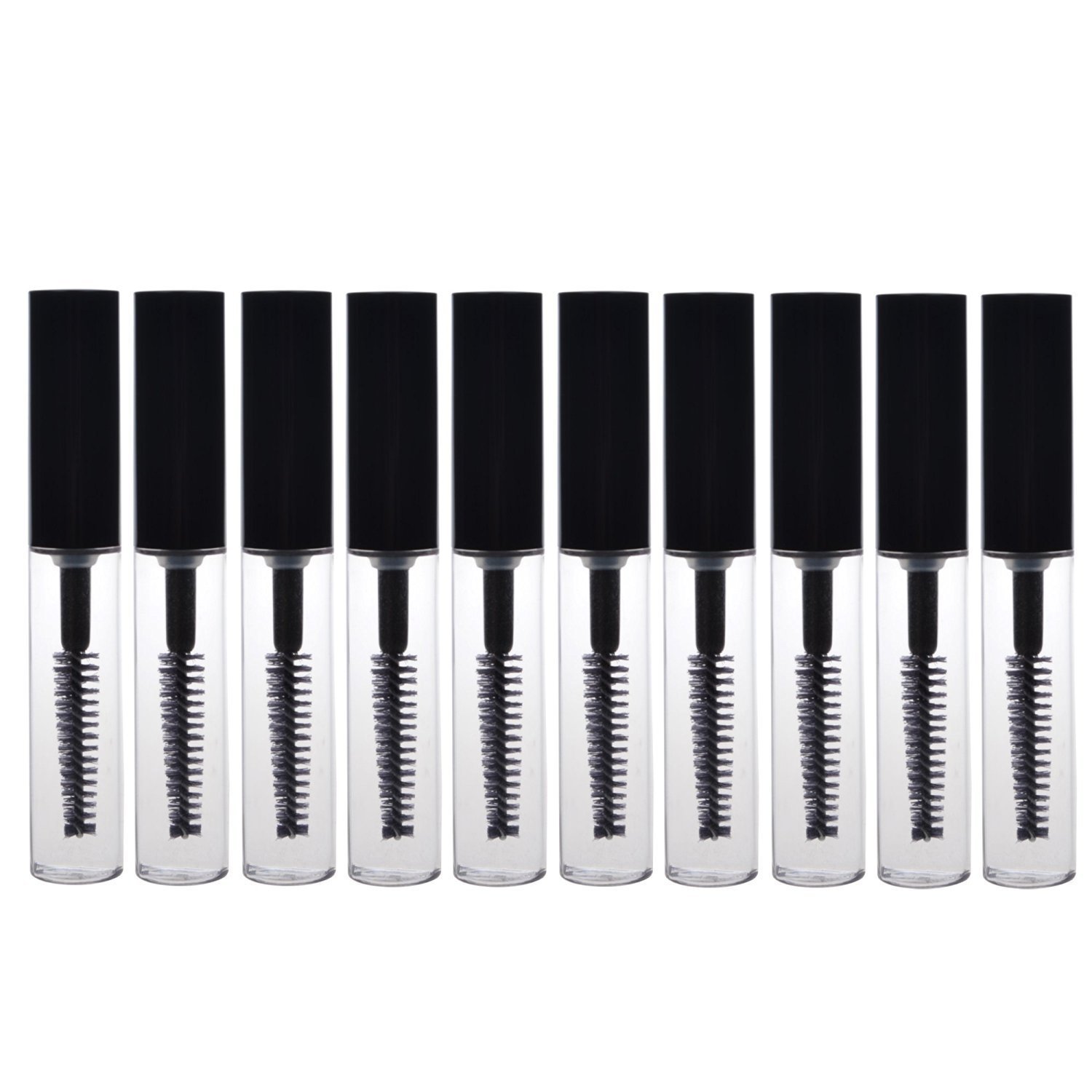 AHIERAdecco LLC 10 pcs 4ML Reusable Empty Bottle Tube Container for Eyelash Growth Oil /Mascara with Brush for Home and Travel (10p)