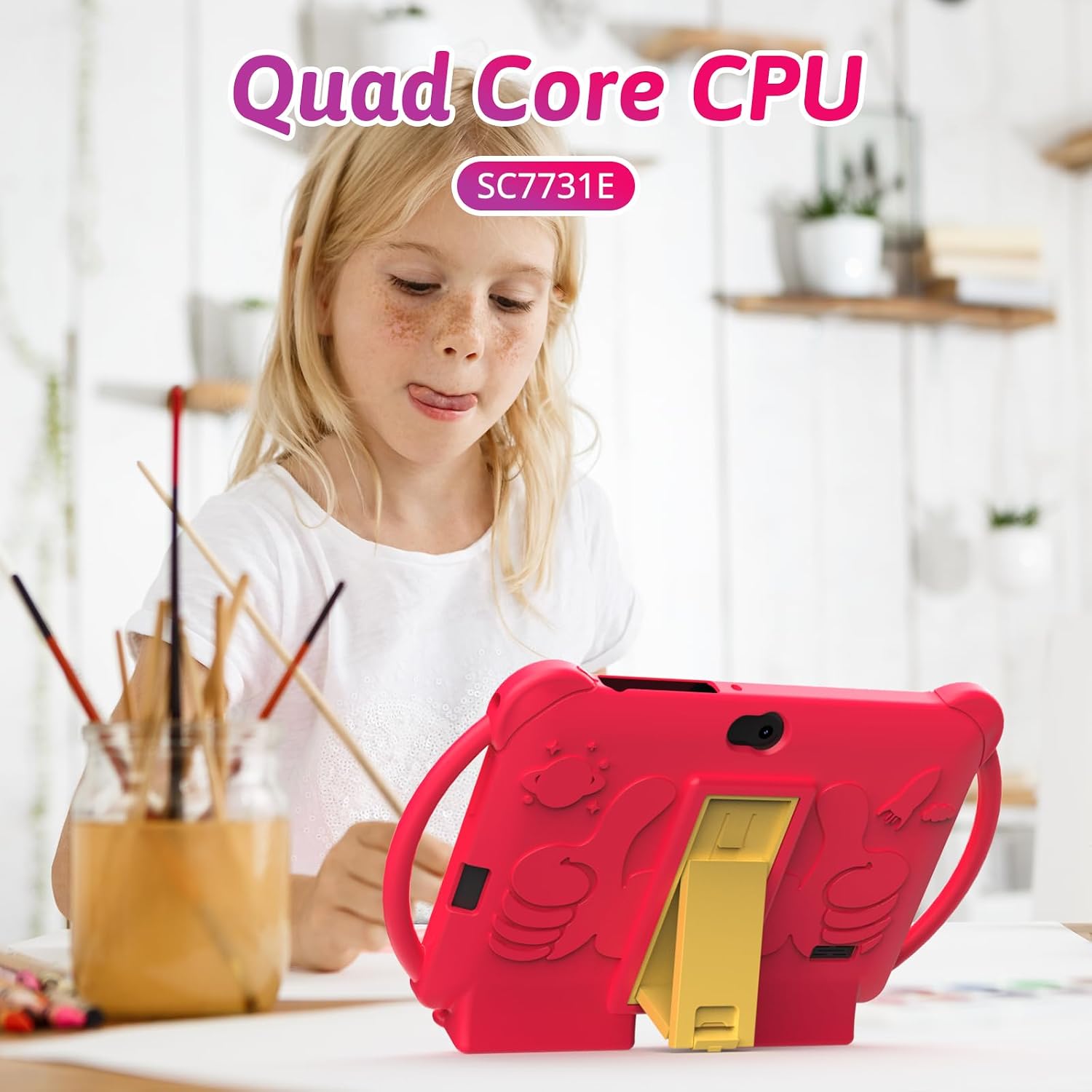 Tablet for Kids, Android 12 Kids Tablets 7 inch, Shockproof Case