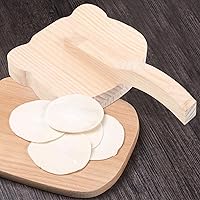 Vista 7 de Yardwe Dough Presser Dumpling Maker Press Wooden Plate Long Handle Secure Grip Ideal for Home Commercial Use Random