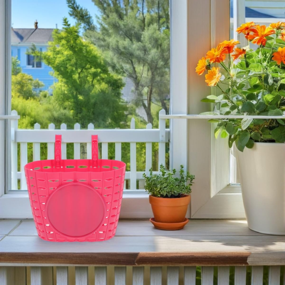 Panier De Vélo Enfant Détachable - En Plastique Orange Résistant à L'eau - Pour Guidon, Léger Et Pratique