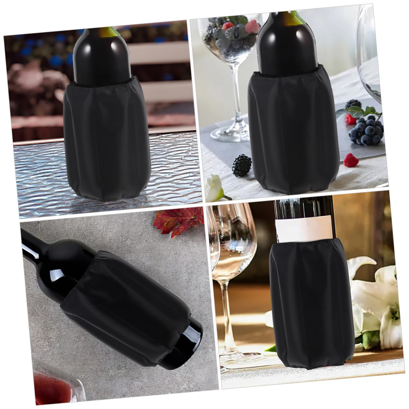 Manica Raffreddatore Vino 2 Pezzi, Custodia Gel Riutilizzabile