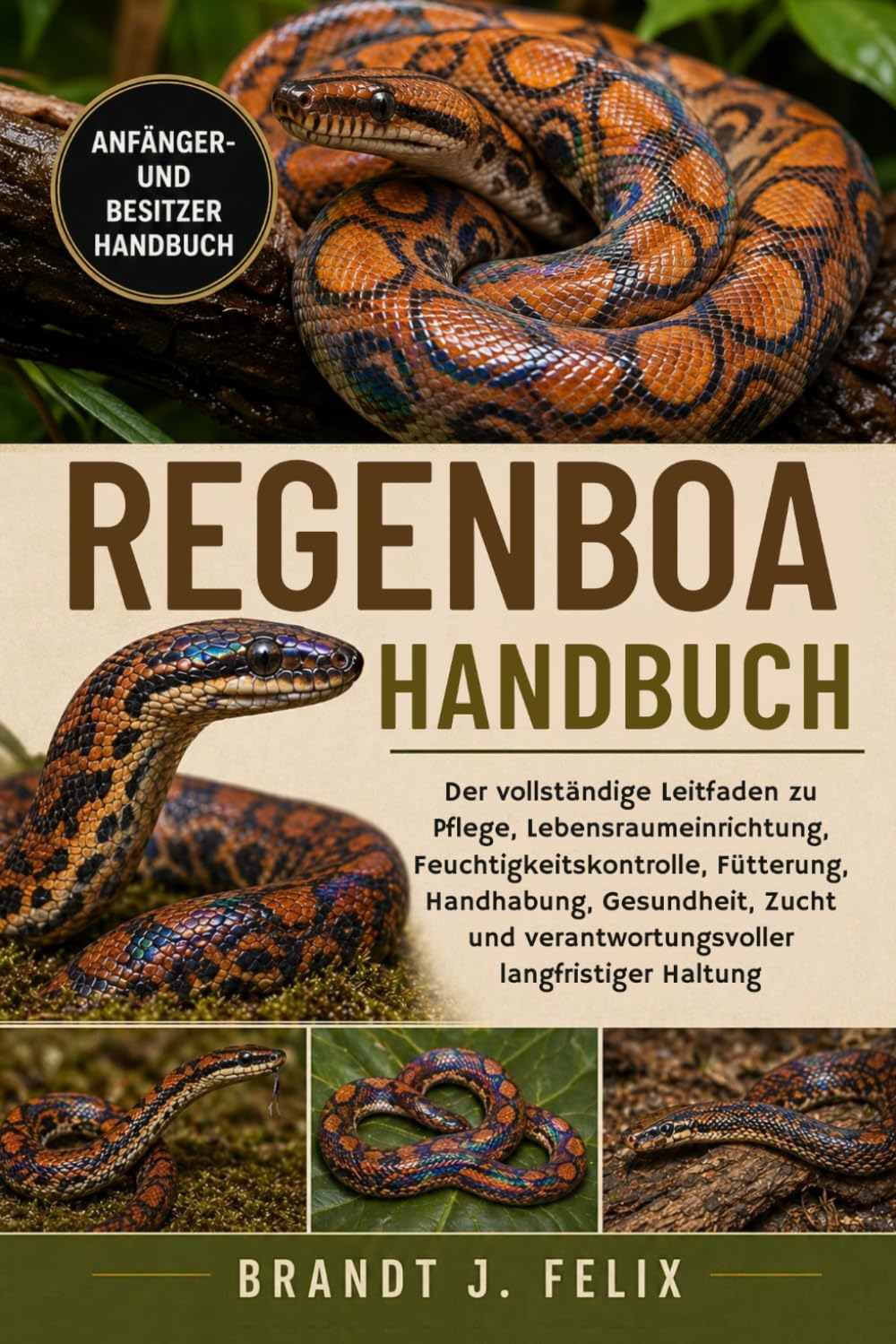REGENBOA-HANDBUCH: Der vollständige Leitfaden zu Pflege, Lebensraumeinrichtung, Feuchtigkeitskontrolle, Fütterung, Handhabung, Gesundheit, Zucht und verantwortungsvoller langfristiger Haltung
