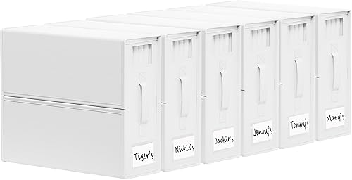 Miniatura 11 de SheetCube Organizadores de Sábanas para Cama y Almacenamiento Paquete de 4, Organizador de Armario de Ropa Blanca Plegable con Ventana y Etiqueta