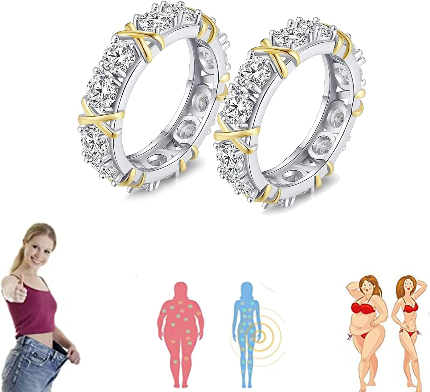 Zircon Shaping Cross Full Moissanite Diamond Ring