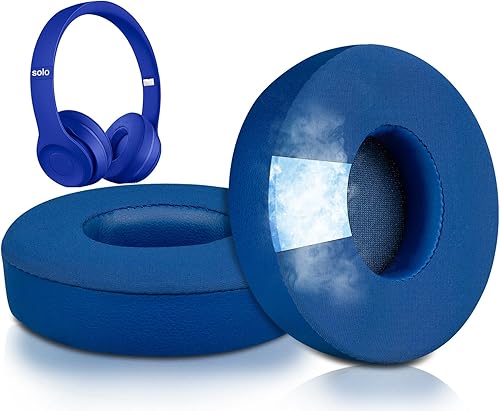 SoloWIT Almohadillas de gel refrescante de repuesto para auriculares inalámbricos Beats Solo 2 y Solo 3, almohadillas para los oídos con espuma de