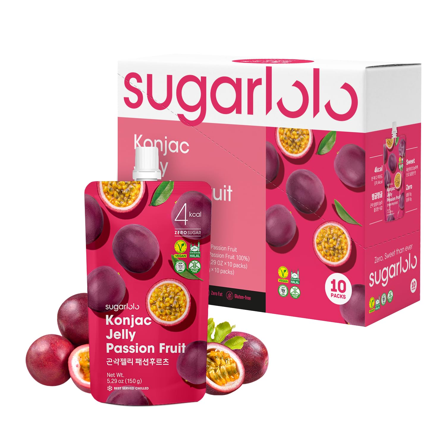 Amazon.com: Sugarlolo Konjac Sweet Passion Fruit Jelly Snack