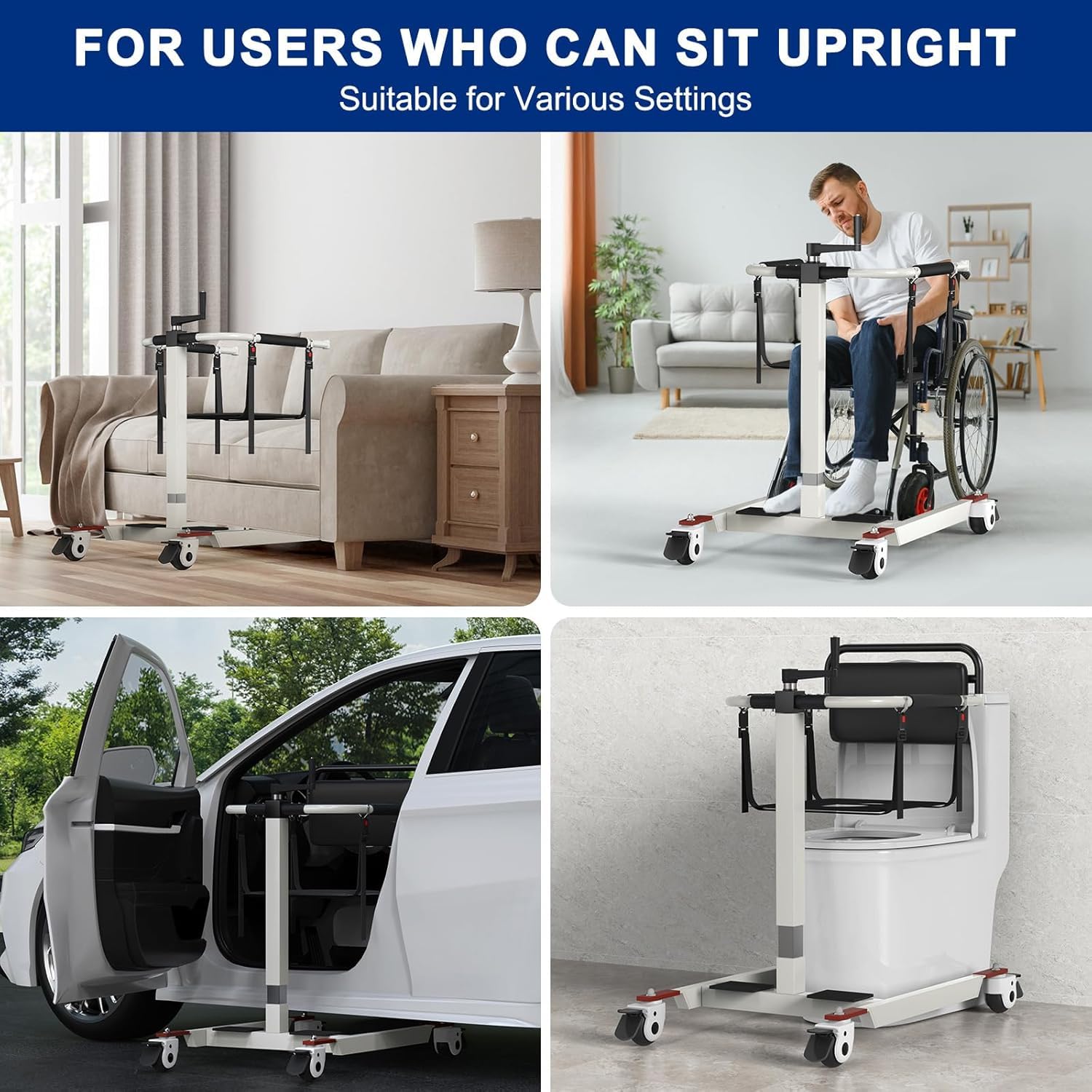 Silla de transferencia de pacientes, silla de ruedas elevadora de pacientes para el hogar y el coche, silla elevadora portátil para pacientes, silla de ruedas para el hogar, discapacitados y ancianos