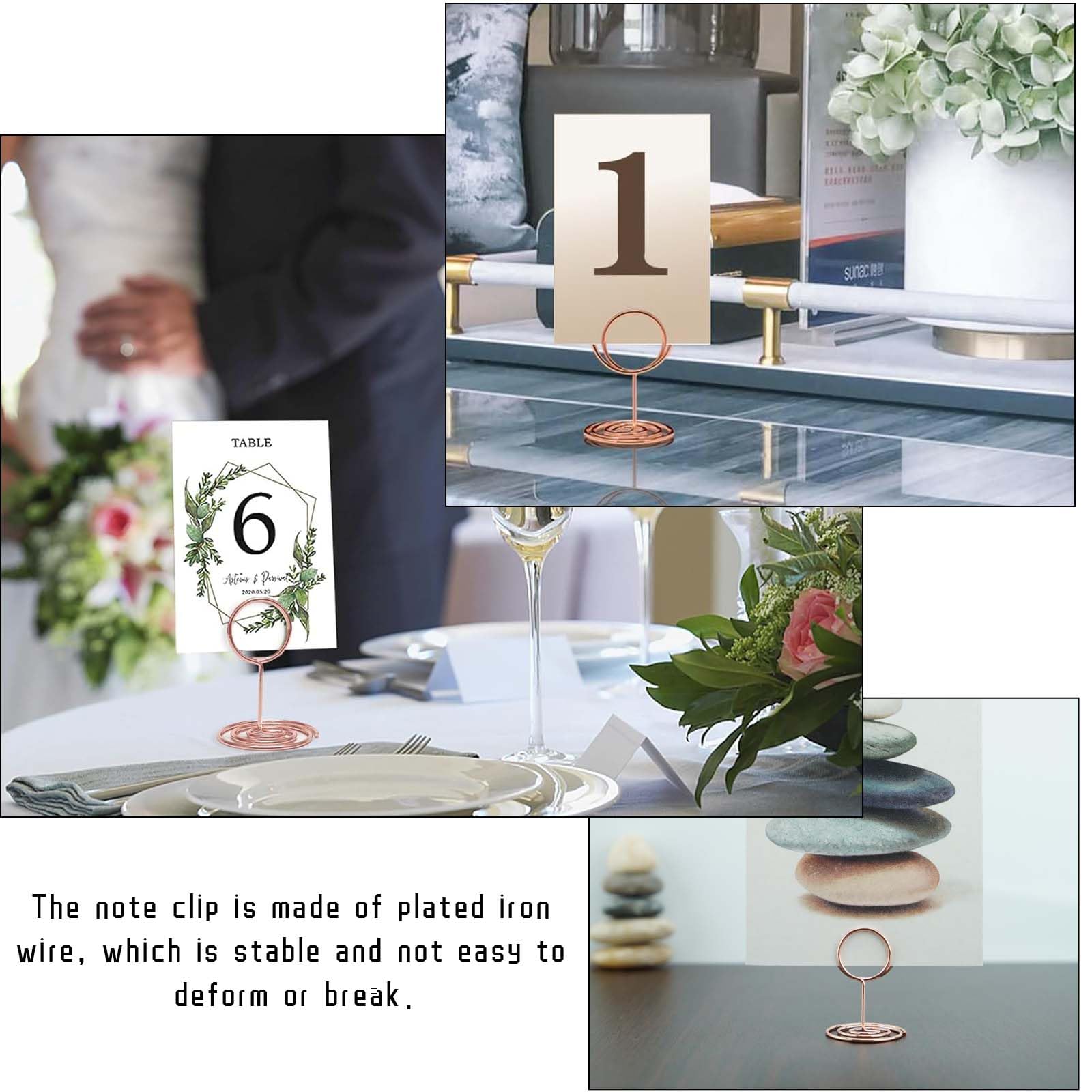 Numéros De Table Dorés Avec Supports Numéros De Table