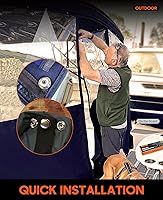 Vista 3 de Herramienta de cierre a presión resistente, herramienta de ajuste a presión con 100 juegos de 4 broches de cubierta de barco de 4 colores, kit