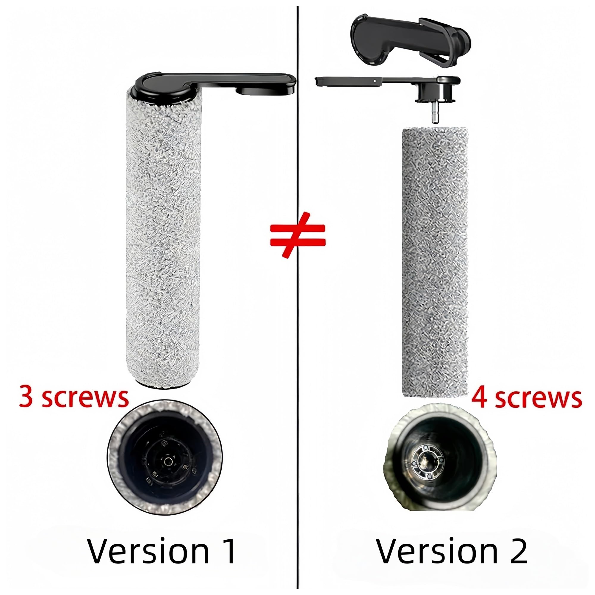 Zdejmowana szczotka rolkowa i części zamienne do filtra HEPA, bezprzewodowym odkurzaczem kompatybilne z Tineco Floor One S6, S7 Pro w wersji 2, S7 Flash Dry, łatwe czyszczenie i instalacja(F-8PCS)
