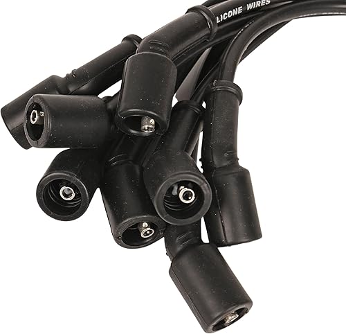 Miniatura 2 de Juego de cables de bujía de cerámica rica Accel 9070C Extreme 9000 compatible con terminales LS LS3 LS4 LS7 motores