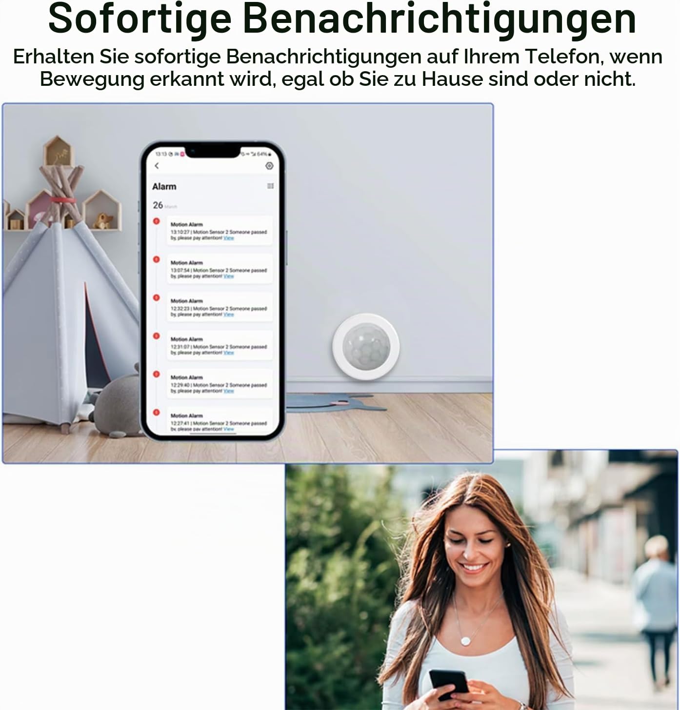 Haozee Zigbee PIR Smart-Bewegungssensor, hohe Empfindlichkeit | Echtzeit-Erkennung, Zigbee-Hub erforderlich, unterstützt Home Assistant und Zigbee2MQTT
