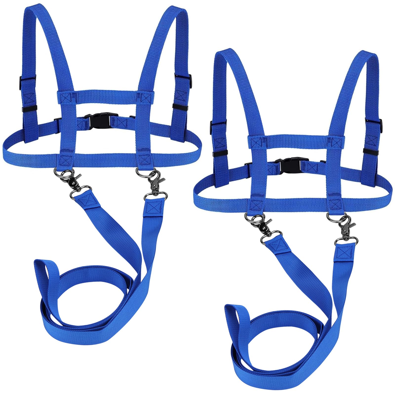 YNOYMO Pferdeleine zum Spielen für Kinder Pferdegeschirr Kinderleine Führstrick Pferd Pferdesachen Spielzeug für Pferde Geschirr Spielen Kinder Leine für Draussen Jungen Mädchen Rollenspiel (Blau)