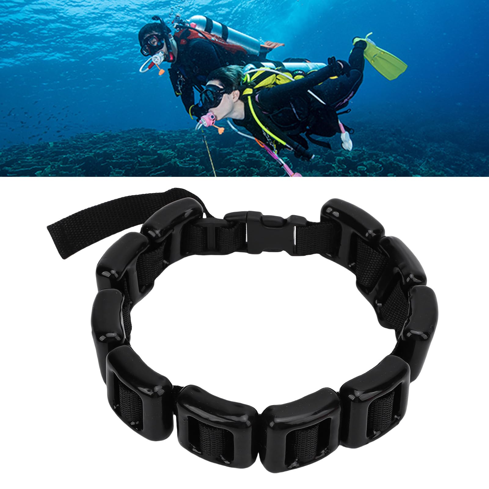 Jeffergarden Poids de Plongée, Ceinture de Cou Réglable avec Boucle en Fer, Blocs de 150 G pour l'apnée, la Pêche sous-Marine et Les Aventures sous-Marines