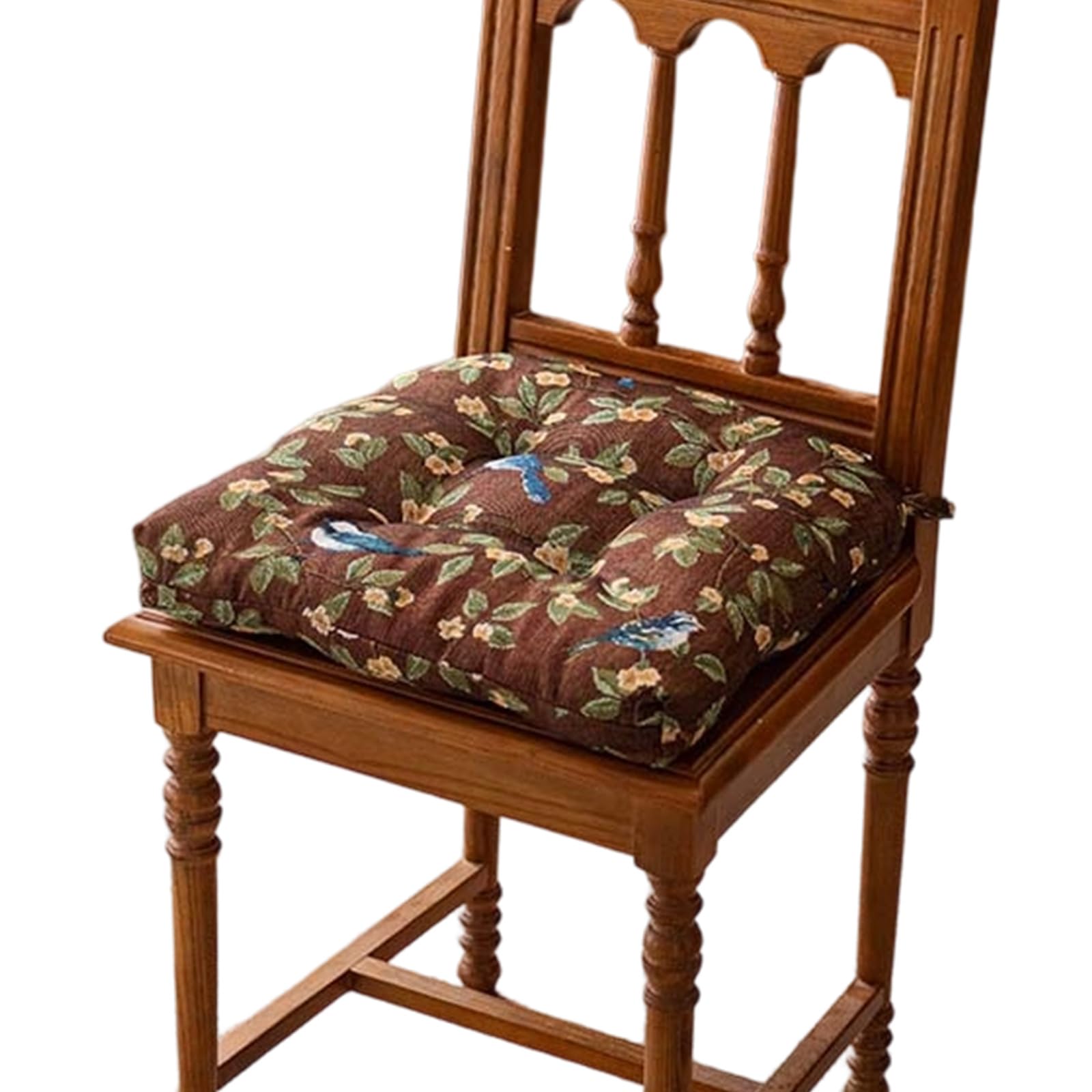 Bbajszx Practical Chair Pad with Florals Embroidery Reinforced Edges and Comfortable Pad for Daily Use in Multiple Space Easy Seat